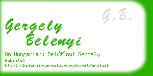 gergely belenyi business card